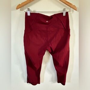 Lululemon leggings burgundy size 8